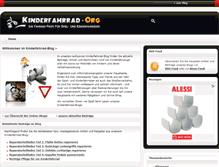 Tablet Screenshot of blog.kinderfahrrad.org
